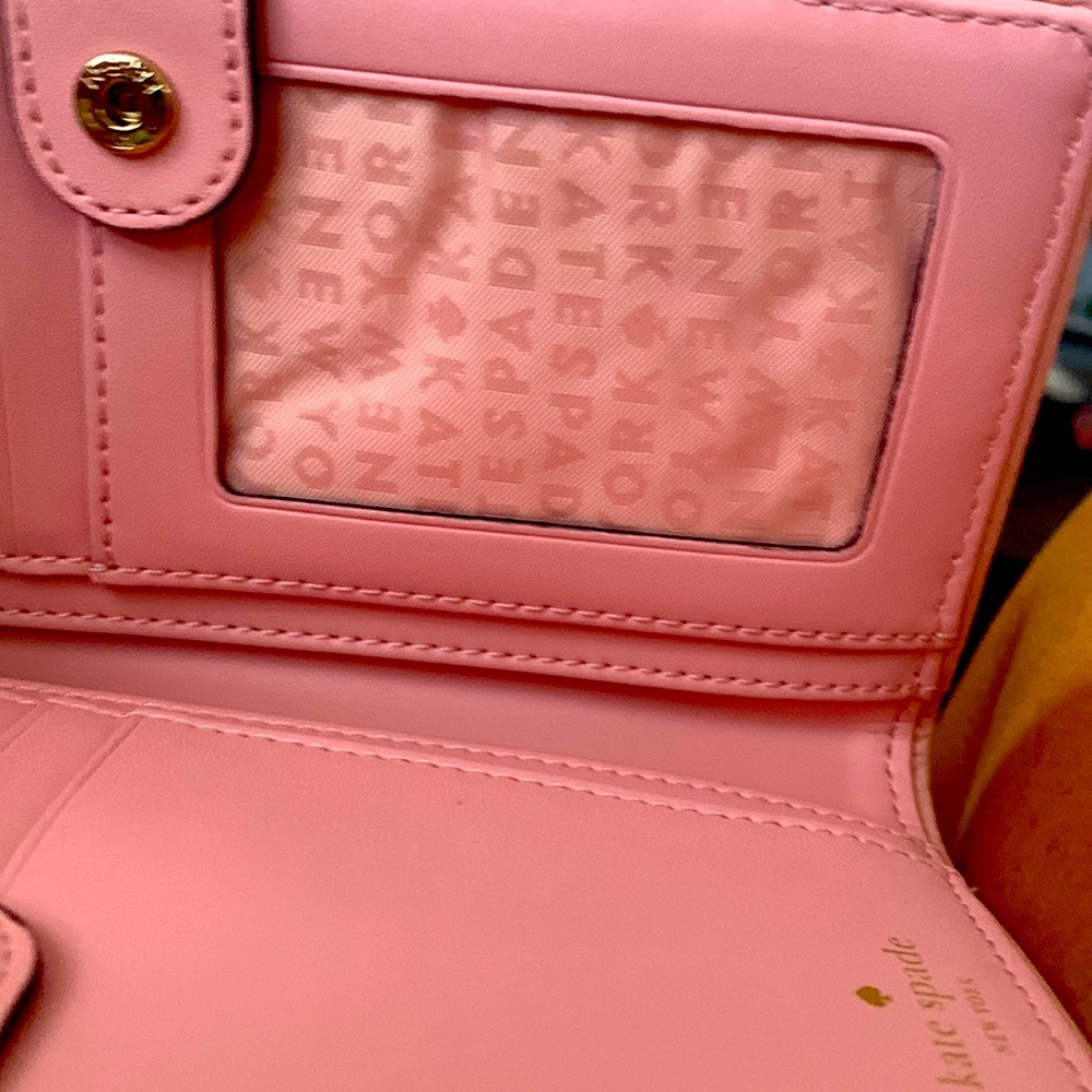 Kate Spade leather wallet- large Stacy WLRU2607 mulberry street rose jade (581)